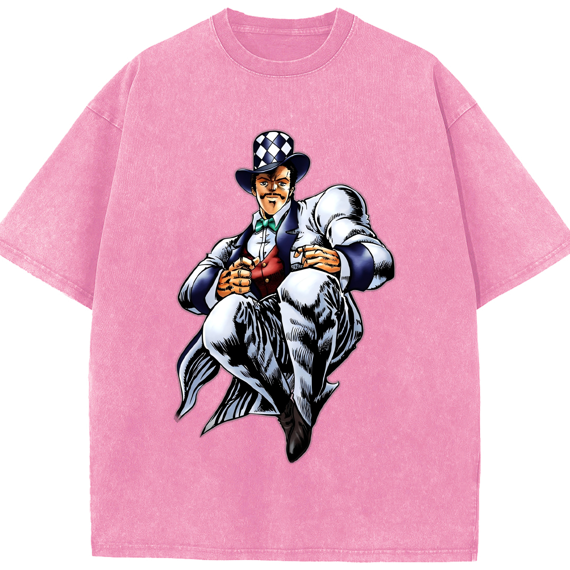 （画像用） ジョジョの奇妙な冒険 ウィル?アントニオ?ツェペリ JoJo's Bizarre Adventure Will Anthonio Zeppeli 綿100% ヴィンテージ風 半袖Tシャツ（フロントプリント）